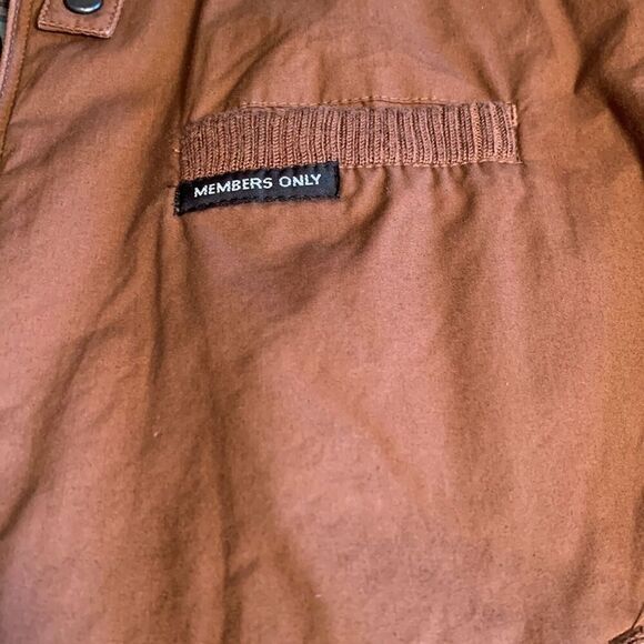 Brown Member's Only Classic Racer Jacket with Detachable Fuzzy Lining Size 46 - Picture 9 of 11